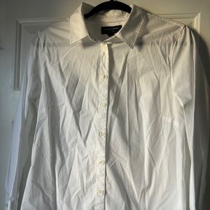 Banana Republic Tailored Fit White Button Down with Ruffled Cuffs!